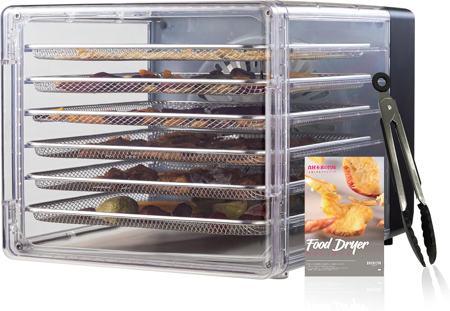 【管理栄養士推奨 / セール中 】 フードドライヤー 乾燥機 食品乾燥機 電気食品脱水 ペット食品用 ペットおやつ ペット用 猫 犬 ステンレス製トレイ 48時間タイマー