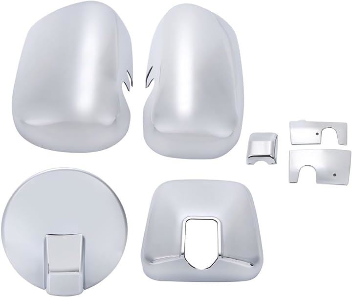 いすゞ ミラーカバー NEWギガ ファイブスターギガ ワイパー ヒーター付ミラー車 ABS製 クロームメッキ セット 汎用 社外品(クロームメッキ)