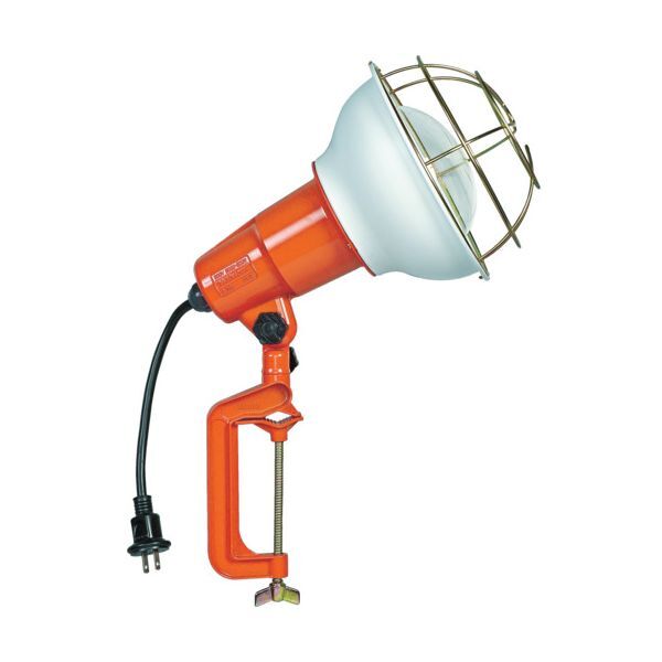 防雨型作業灯 リフレクターランプ300W 100V接地付5m バイス付 メーカー直送