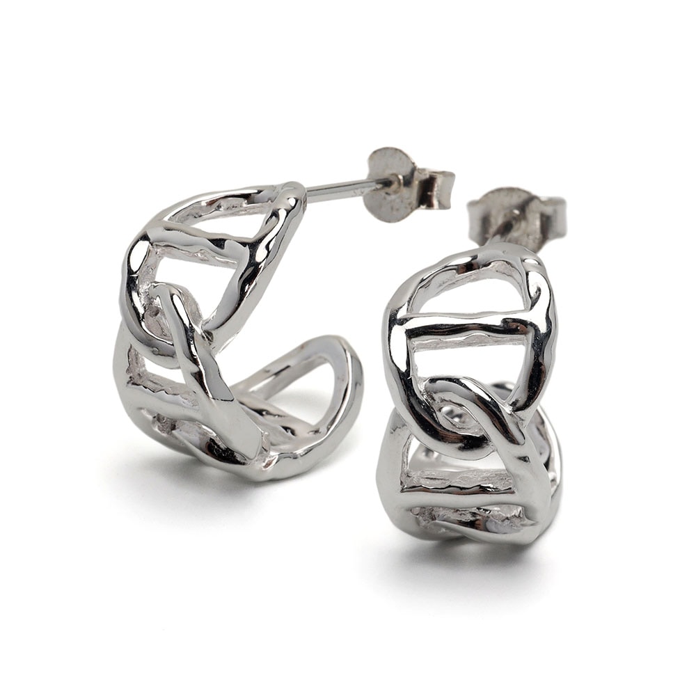 シルバー925 アンカーチェーンピアス [ce408]