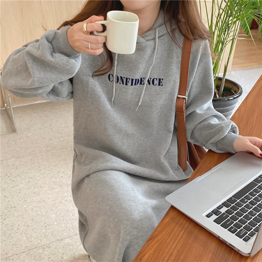 ワンピース スカート ボトムス カットソー フーディー スウェット ロングスカート 灰色 グレー