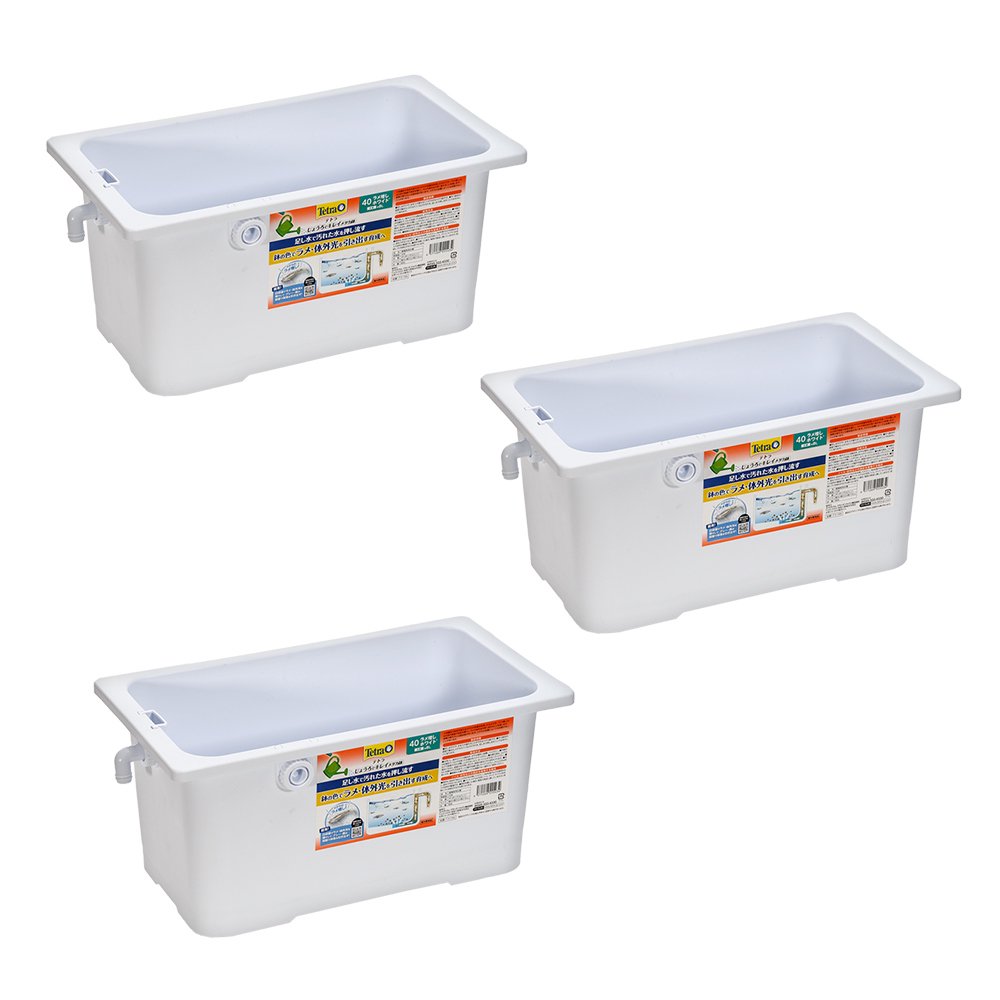 テトラ　じょうろでキレイメダカ鉢　４０　ラメ増しホワイトX３　めだか　水槽　鉢　屋外　水足しだけで水換え簡単　金魚鉢　ＣＲＣ10―11―06―00―00