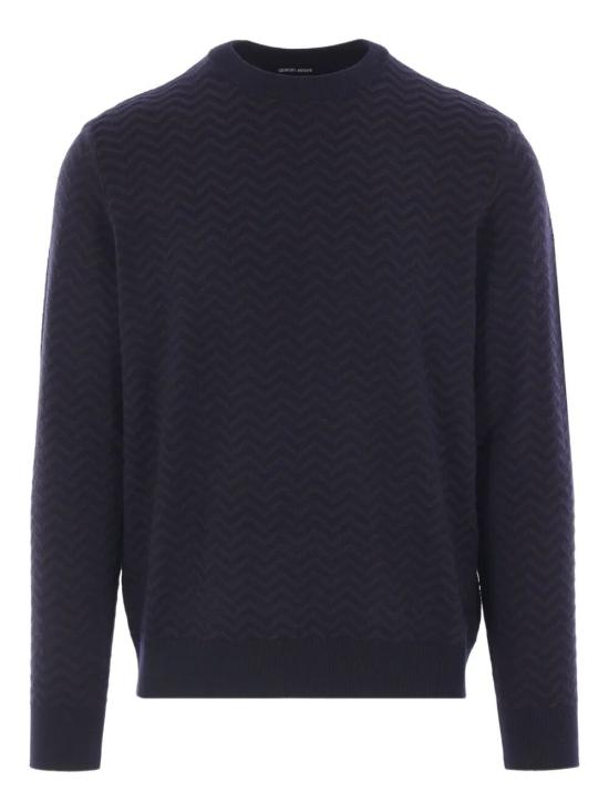 GIORGIO ARMANI Men Sweater GM001957 AF19069 FB016 BLUE BROWN