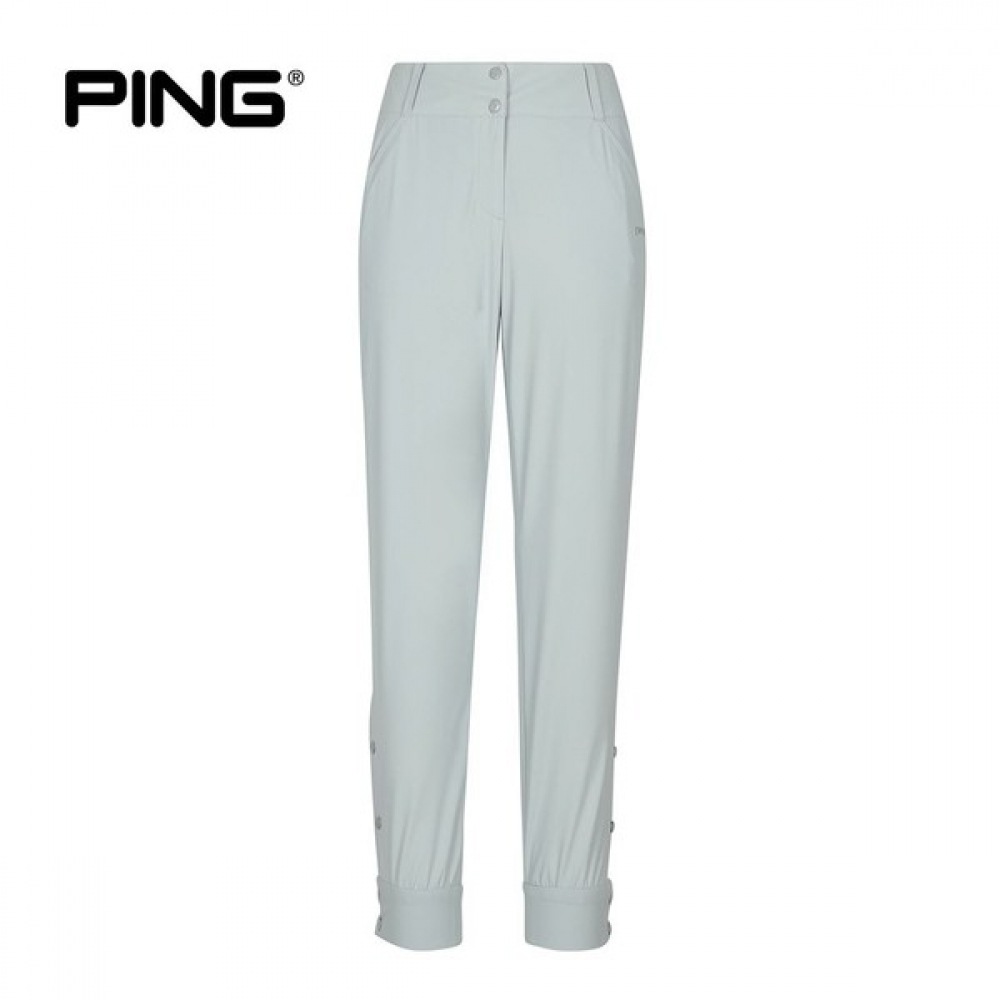 [ping] レディースサイドテープボタンスプリットジョガーパンツ