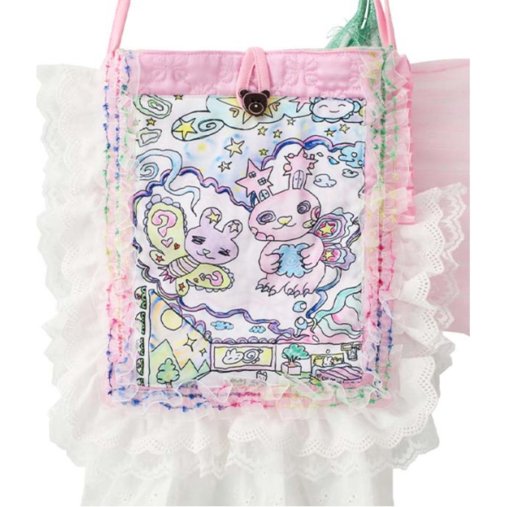 YBX SOUP Lace スクエア ミディアム ショルダーバッグ [マルチ] 【公式