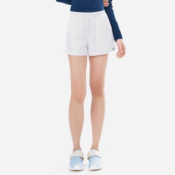 [] 女性用エッセンシャルハイウエスト3分丈レギンスショーツ ホワイト (B5SWWLP001WHT)