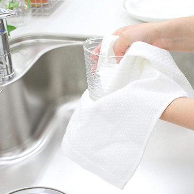 他サイト： ふきん 綿100％ 銀糸の抗菌の物語 ビストロ先生 布巾 キッチンクロス フキン テーブルふきん キッチン用品の商品画像