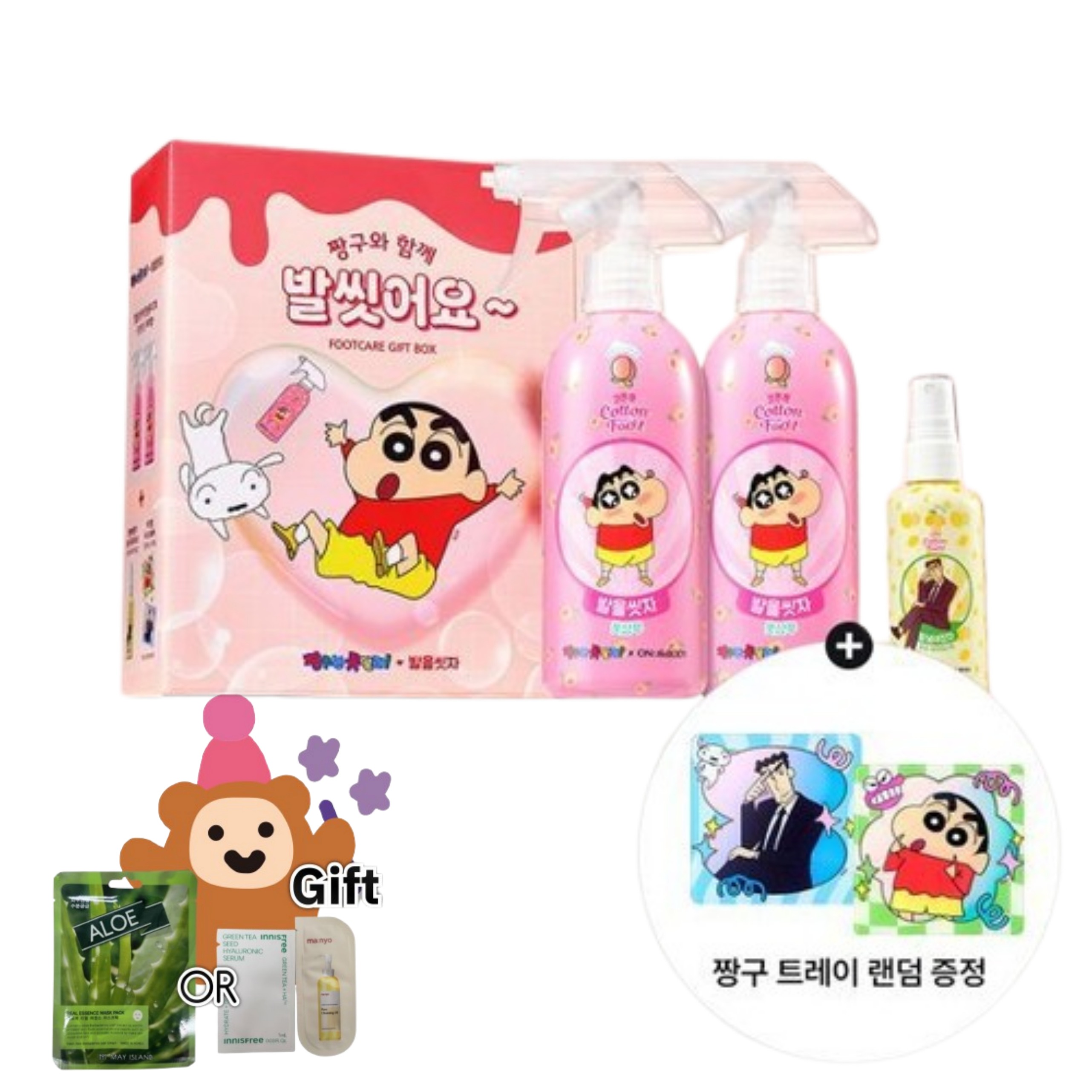 [クレヨンしんちゃんコラボ] オン·ザ·ボディ 足を洗おう コットンフットシャンプー 385ml クレヨンしんちゃん エディション 2種択1（ピーチ/ミントチョコ）