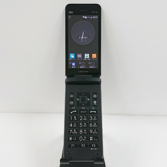 GRATINA KYF42 au ブラック 送料無料 本体 c10187 【中古】