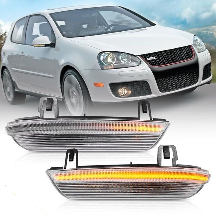互換品 互換品 VW LED 流れる ドアミラー ウインカー 車検対応 通常点灯との切替SW付き クリアレンズ仕様 シーケンシャル ダイナミック 純正交換タイプ ゴルフ 5(クリア)