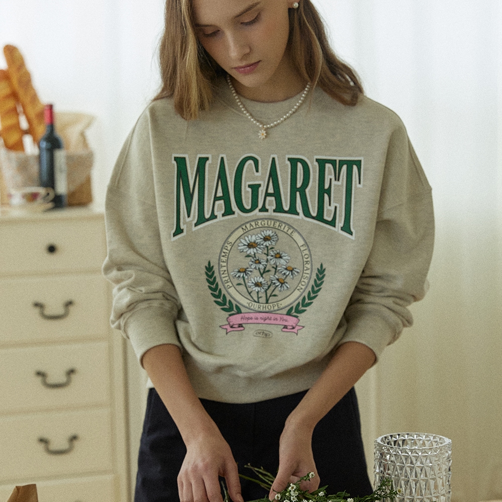 Margaret Artwork Sweatshirt - Oatmeal