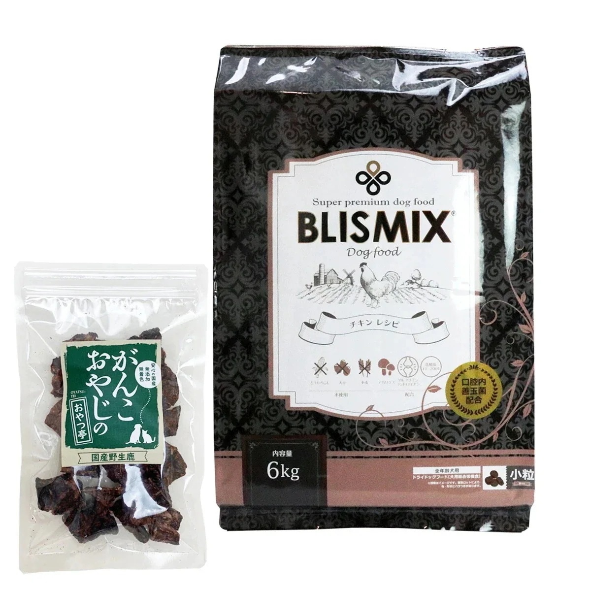 チキンレシピ小粒 6kg【国産鹿ラング15g付き】