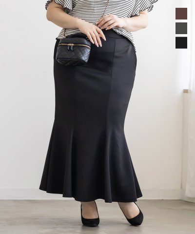 大きいサイズ レディース LL 3L 4L XL XXL XXXL CLETTEオリジナルストレッチマーメイドスカート 5,402円
