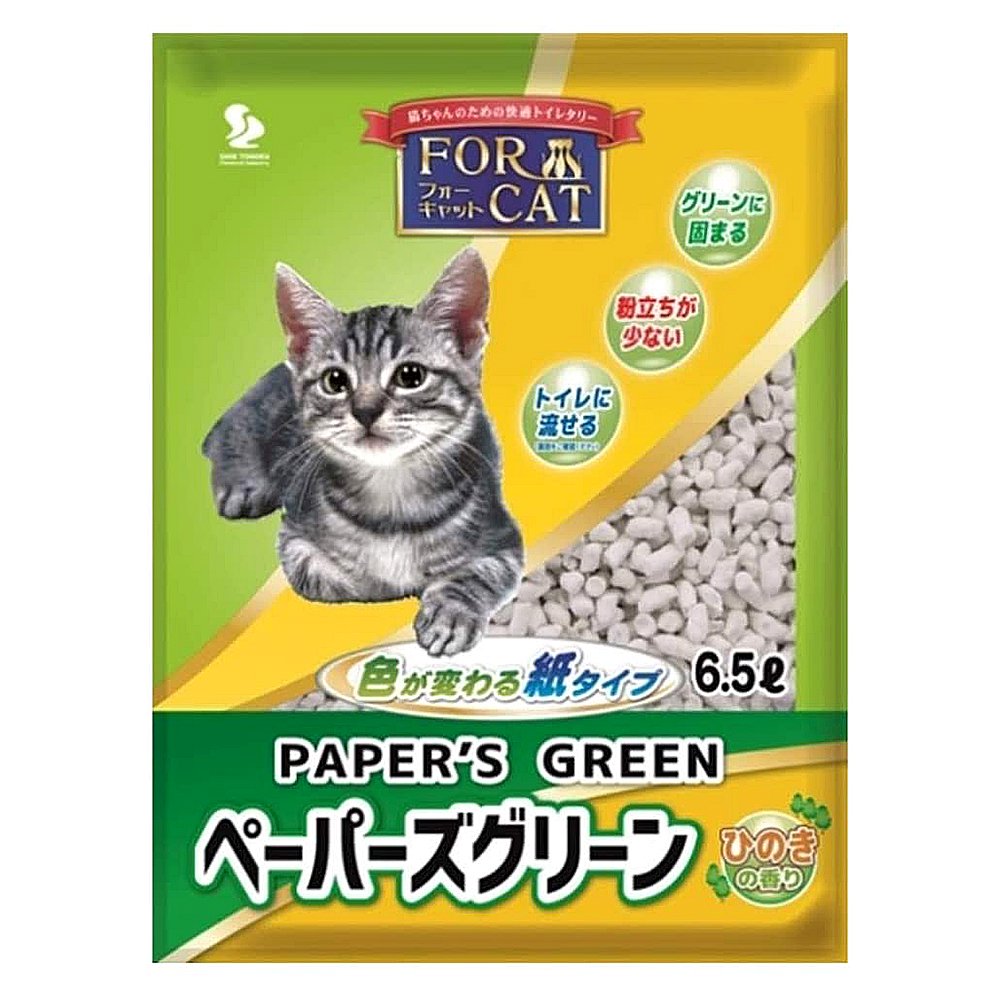 猫砂　新東北化学工業　ペーパーズグリーン　ひのきの香り　６．５ＬX６袋　お一人様１点限り　ＣＲＣ30―14―20―10―00