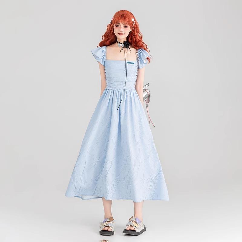 ワンピース ドレス ロングスカート Aラインドレス 夏 ロマンティック キュート ガーリー ラブリー レディース