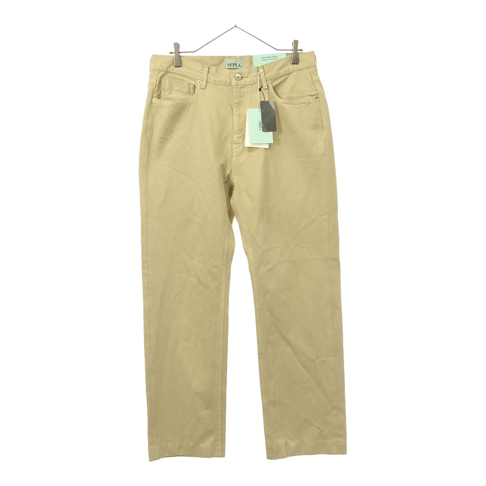 未使用 ネプラ 日本製 コットン ストレートパンツ ｗ30 ベージュ NEPLA. メンズ 古着