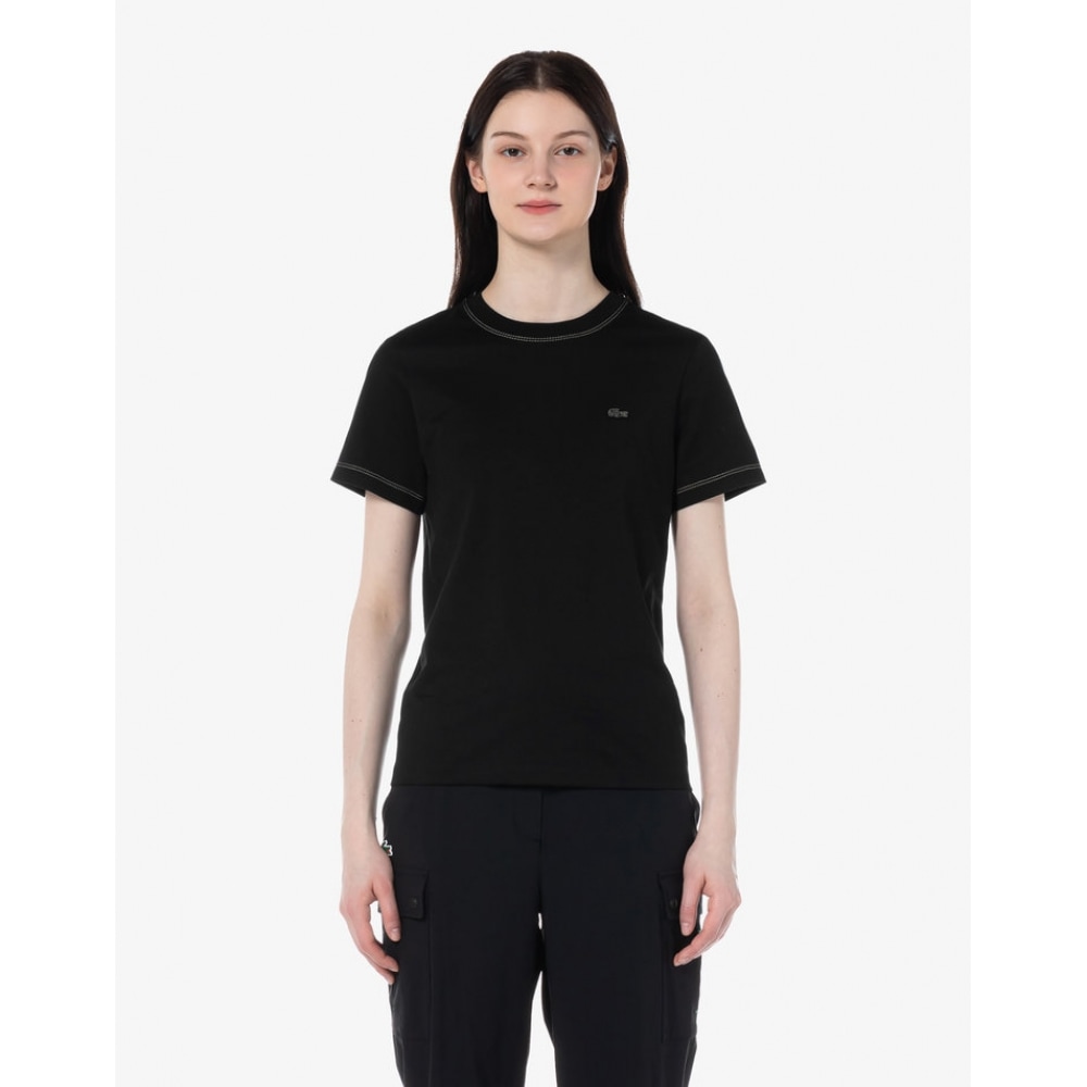 ラコステウィメンズステッチポイントトーンオントーンクロコショートスリーブ T シャツ TF0097-54G 031