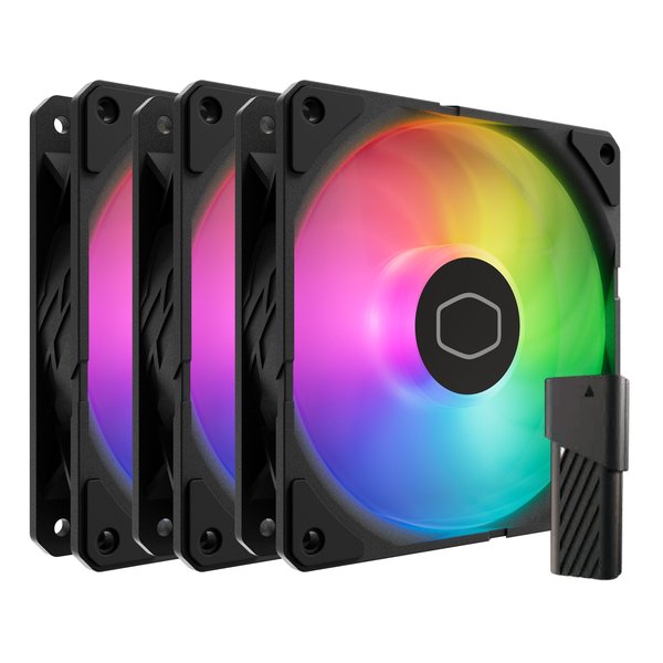 SickleFlow Edge 120 ARGB 3-Pack Fan Kit A1ミニLEDコントローラ/ブラック MFX-B2DN-253P2-R2