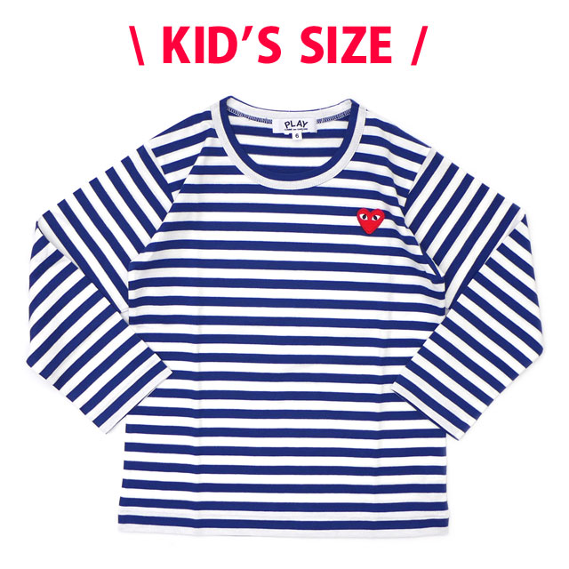 プレイ コムデギャルソン PLAY COMME des GARCONS KIDS BORDER LS TEE 長袖Tシャツ BLUE 202-000991-564 10,033円