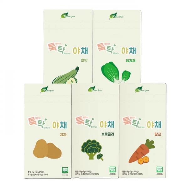 ネイチャーグレーン トントン野菜粒 5種セット 네이쳐그레인 툭탁야채알갱이 5종 세트