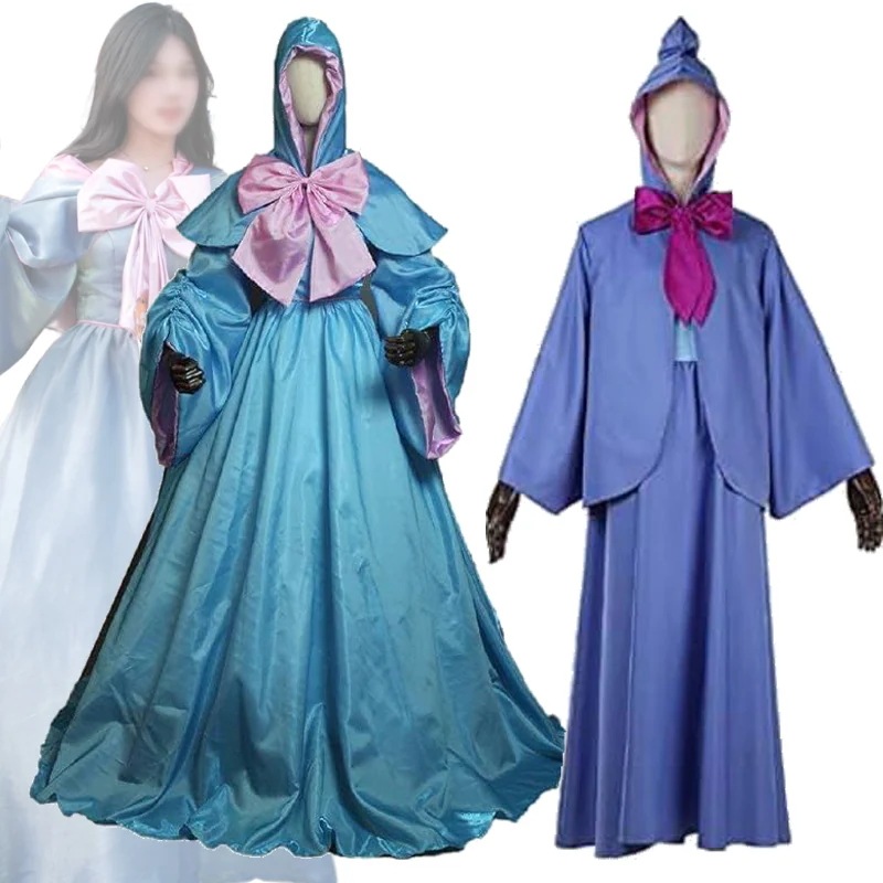 フェアリーゴッドマザー コスプレ 衣装 むらさきワンピース シンデレラ コスプレ 魔法使い妖精 仮装 コスチューム 文化祭 ハロウイン