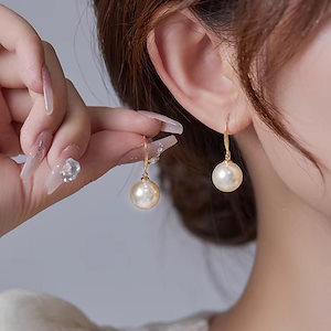 シルバー天然淡水パール高級イヤリング ピアス マザーオブパール フィッシュテール シルバー天然淡水パール高級イヤリング ピアス マザーオブパール