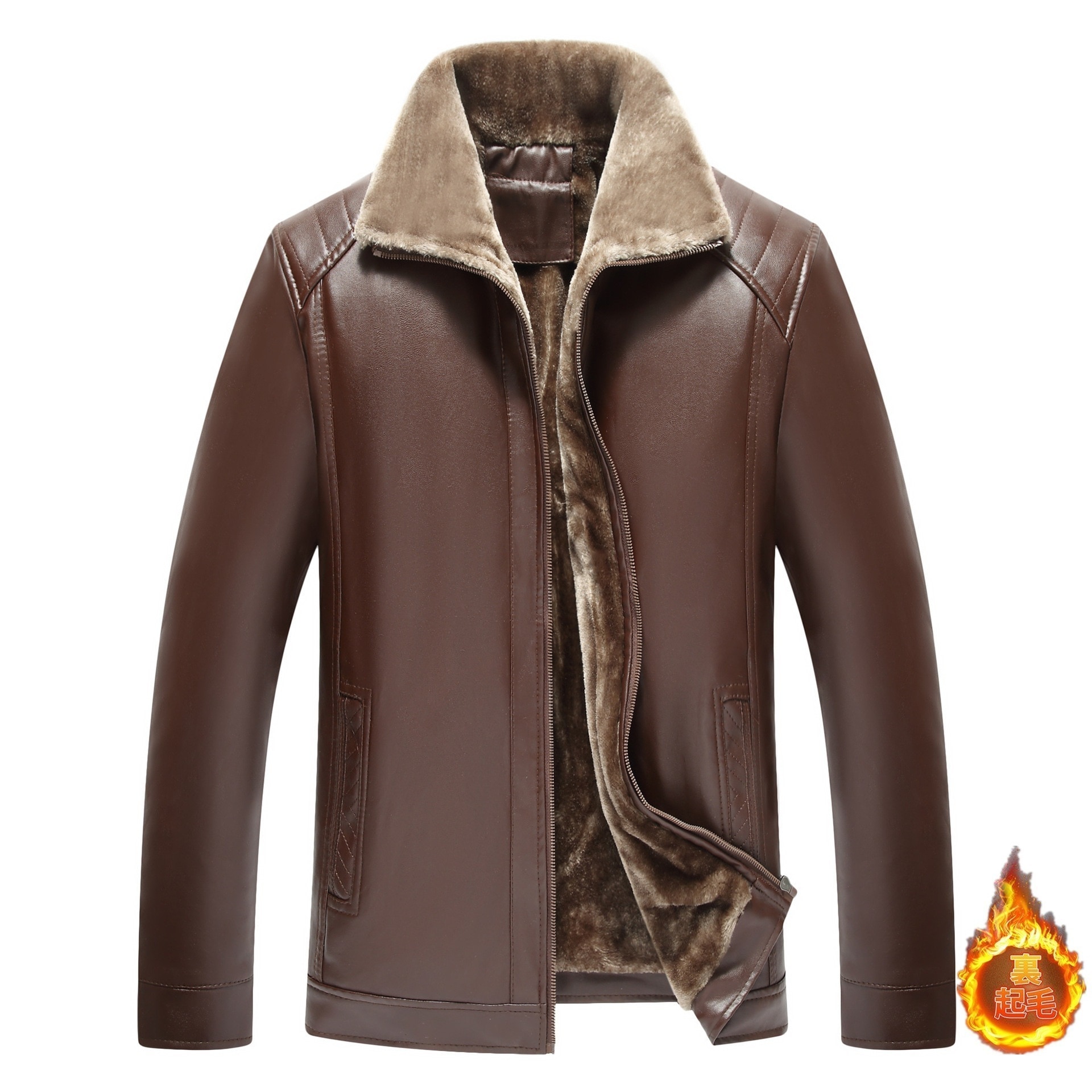 バイクジャケットジャケットメンズ革ジャンレザージャケットフルジップお兄細身秋物