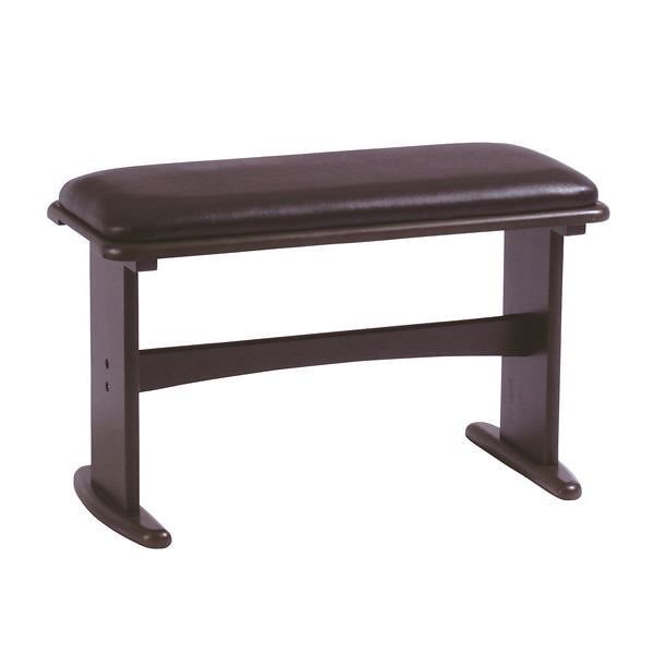 ダイニングベンチチェア/スツール 幅69cm 木製脚 張地：合成皮革/合皮 コンパクトサイズ バター ブラウン