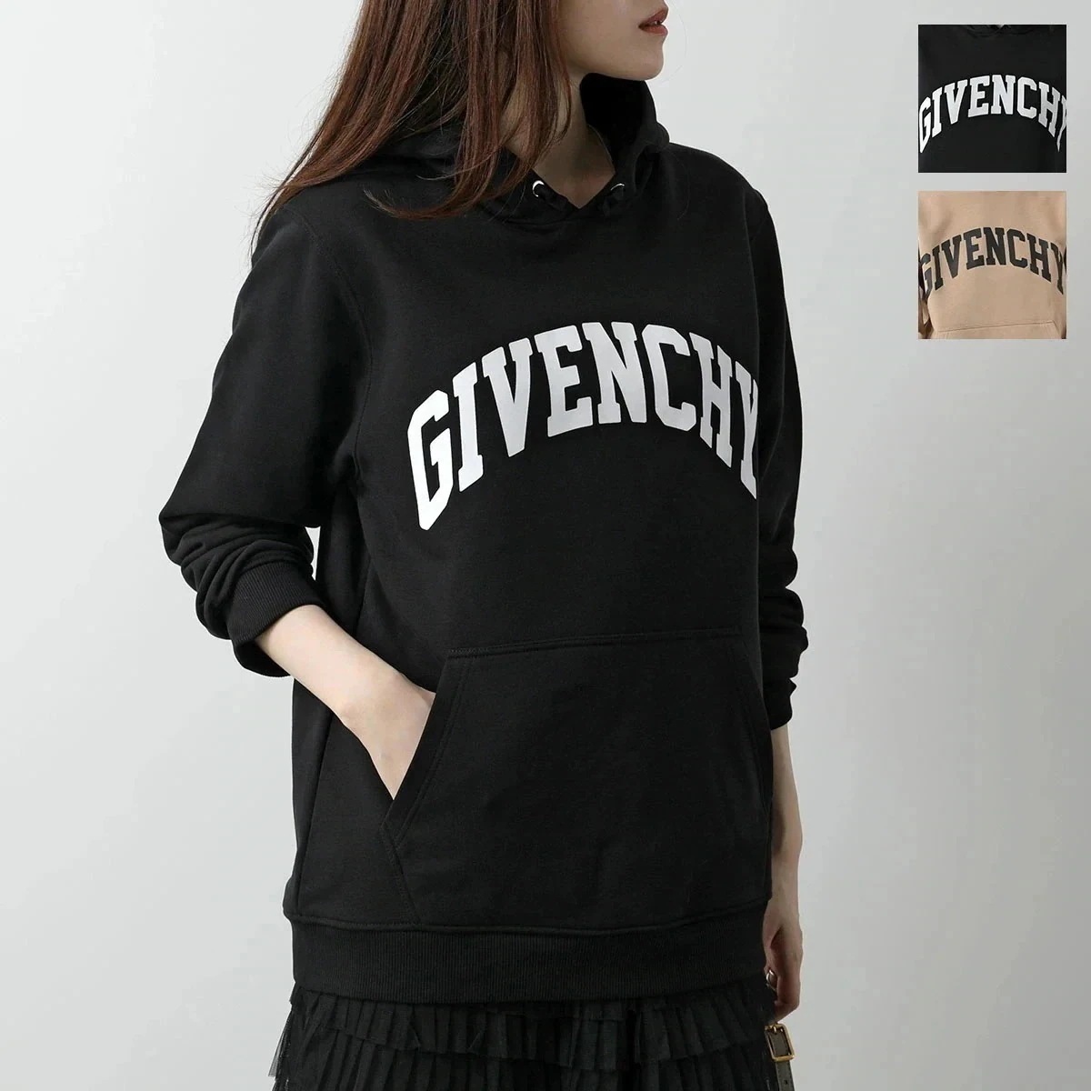 GIVENCHY KIDS ジバンシィ キッズ パーカー H30328 レディース ガールズ プルオーバー ロゴ 裏起毛 長袖 スウェット カラー2色