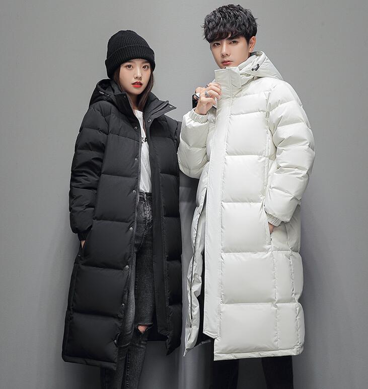 【送料無料】男女兼用 ダウンコート カップル メンズ レディースダウンコート お揃い ロングコート フード付き メンズコート ジャケット 防寒着 保温 秋冬 中綿コート ペアルック ダウンジャケット
