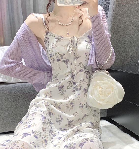 ワンピース デート モテアイテム カーディガン フレアワンピース ミモレ丈 シフォン 可愛い きれいめ 上品 おしゃれ かっこいい 可愛い ラブリー キュート ガーリー クール モード系