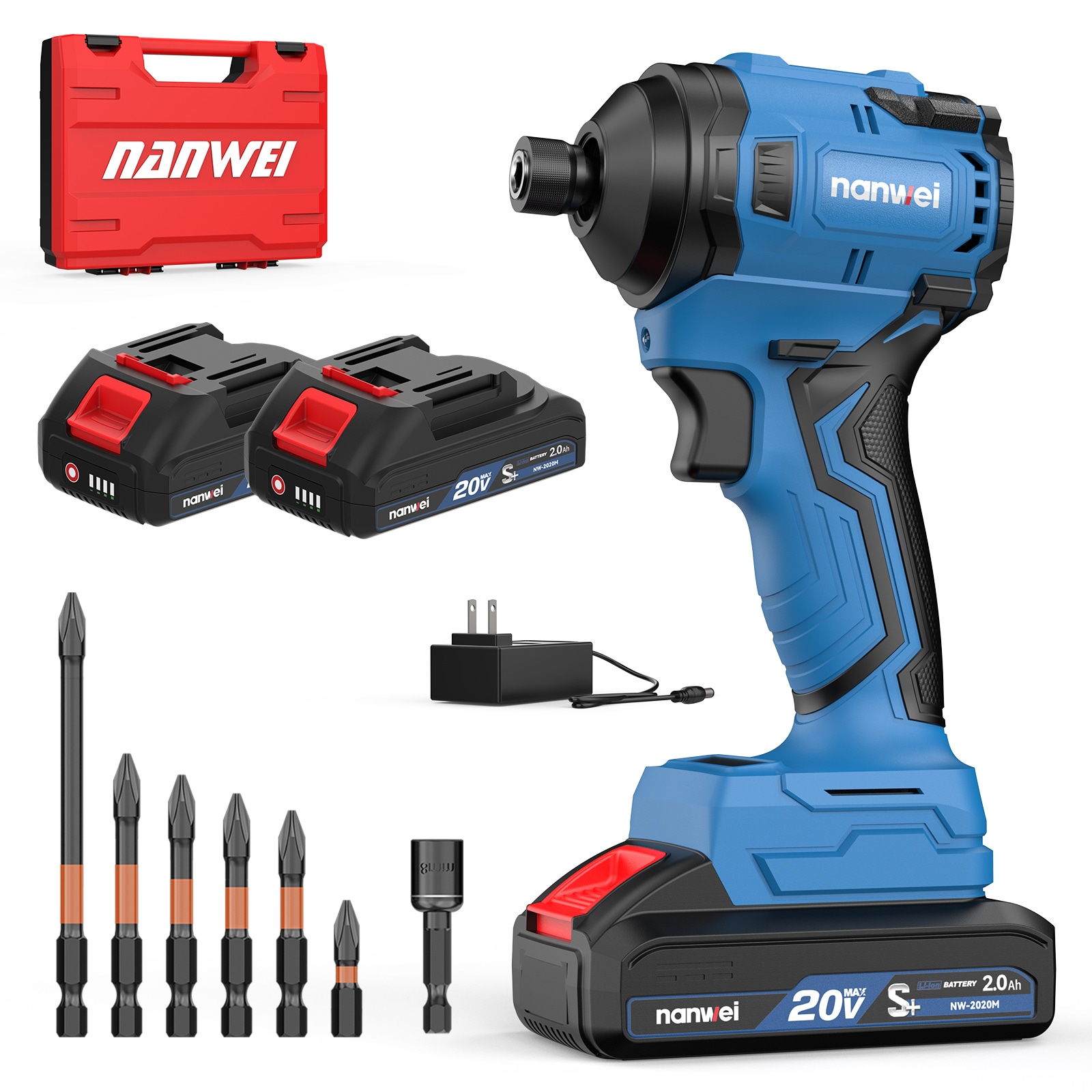 インパクトドライバー マキタ18Vバッテリー対応 電動インパクトドライバー 1/4インチ 最大トルク240N·m ブラシレスモーター 4段出力モード 無段変速 高回転 小型軽量 【電池セット】