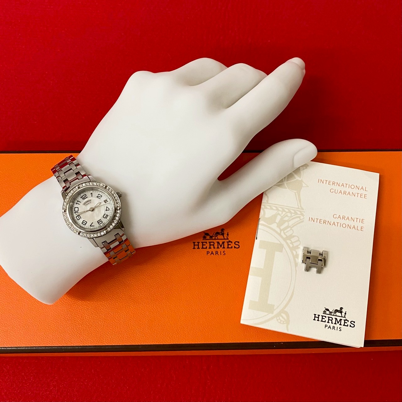 クリッパー ダイヤベゼル クオーツ腕時計 ステンレス シルバー 27524