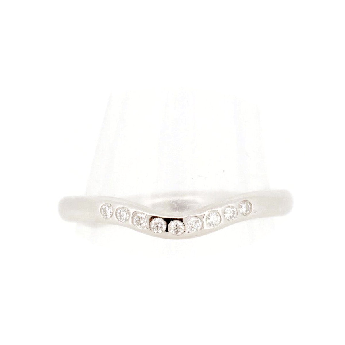 カーブドバンド ダイヤモンド リング 指輪 10号 Pt950(プラチナ) 質屋出品 35,750円