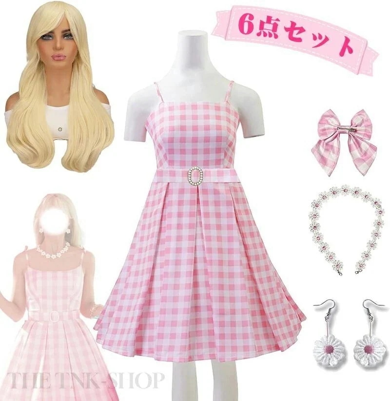 コスチューム バンド cosplay 周辺 ハロウィン バービー風 グッズ コスプレ衣装 ワンピース 映画 イヤリング ネックレス 2025 コスプレ コスプレ かつら コスプレ服 6点セット 仮装 5,286円