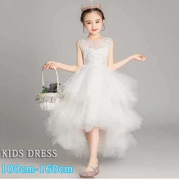 大人気 上品 ドレス 子供 ピアノ 発表会 ピアノ発表会 中学生 ワンピース 女の子 フィッシュテールドレス ショート丈ドレス ショート丈 膝丈 結婚式 ジュニア ピアノ発表会ドレス ノースリーブ パ