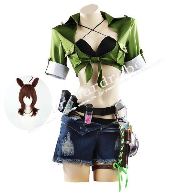 ウマ娘プリティーダービー Lunatic Lab アグネスタキオン 水着 コスプレ衣装 ウィッグ 靴 コスチューム 演出服 アニメ ゲーム cosplay 変装