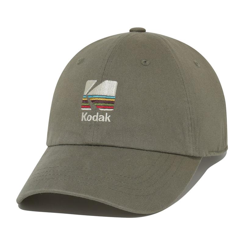 [公式]シグネチャーフィット レインボー 刺繍ボールキャップ カーキ