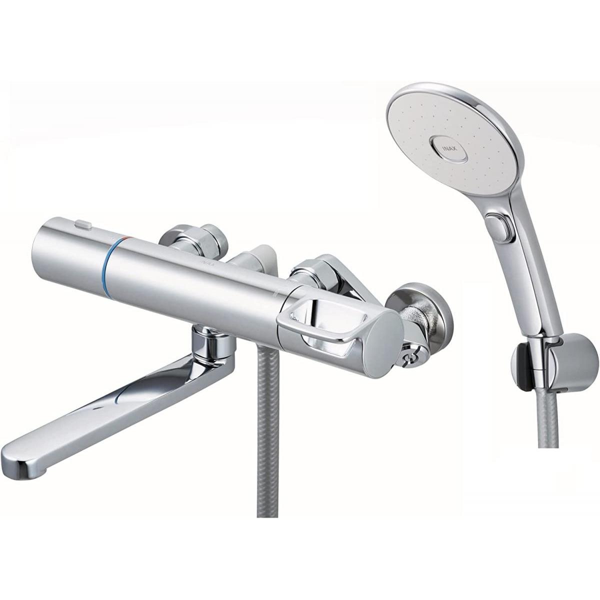 LIXIL(リクシル) INAX サーモスタットバス水栓 RBF-914EW 【一般地用】大判シャワーヘッド メッキハンドル メッキエコアクアスイッチシャワー