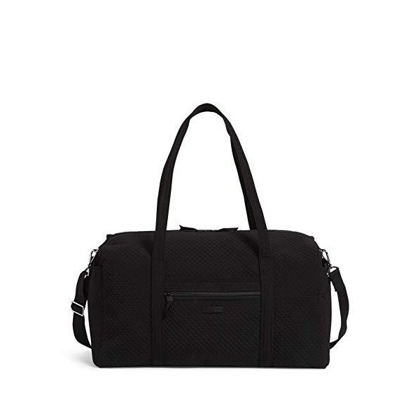 Vera Bradley womens Microfiber Large Duffle Travel Bag， Black， One Size US 並行輸入品