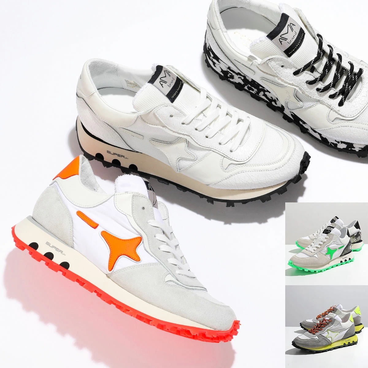 AMA BRAND アマブランド スニーカー 2868 SUPERun S.RUN メンズ ローカット シューズ ロゴ 靴 カラー5色