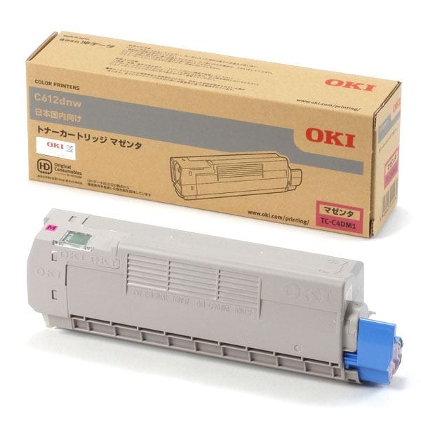 （まとめ） [純正品] OKI TC-C4DM1 トナーカートリッジ マゼンタ [x3セット]