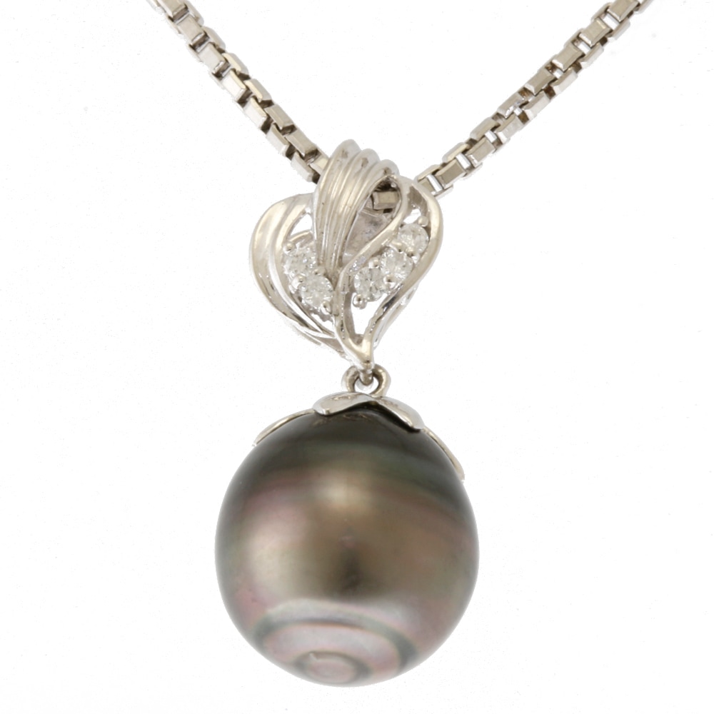 ネックレス Pt850プラチナ パール 中古 美品