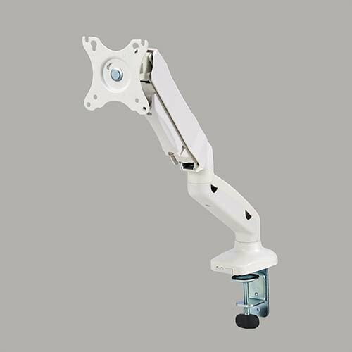 モニターアーム ディスプレイアーム 1画面 1台 シングル 液晶 モニター PCモニター 1732インチサイズ対応 ガススプリング式 ガス ホワイト DPA-SS08WH