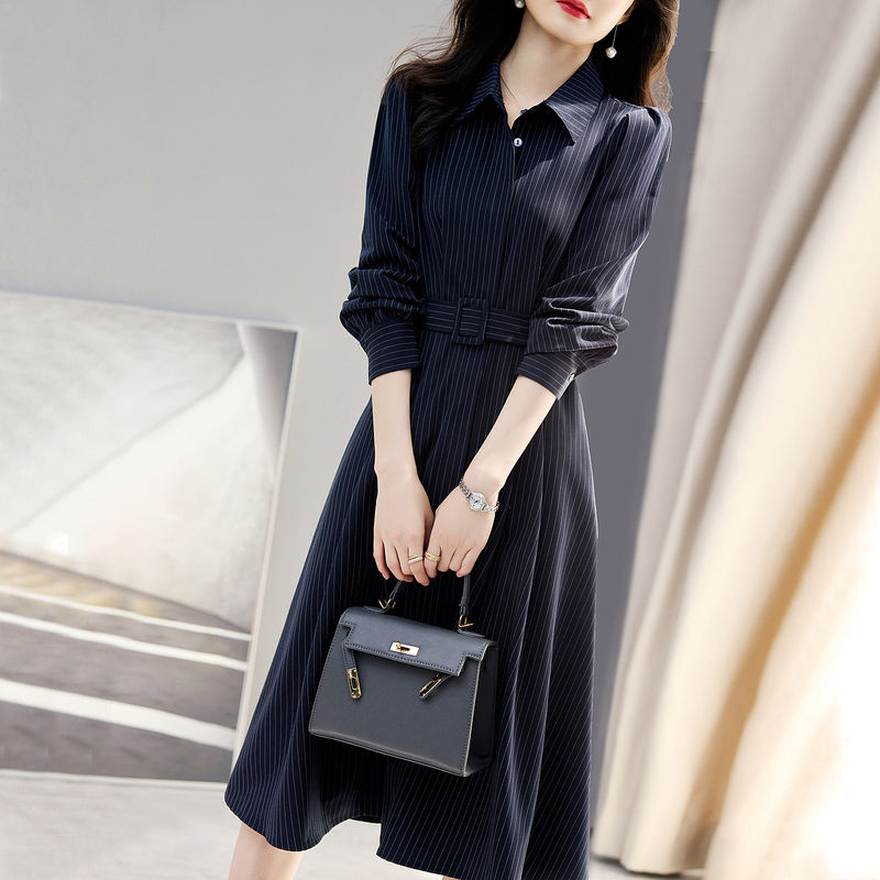 冬のワンピース シンプル 立ち襟 スリミング 着痩せ 高級感 垂れ感 OL通勤 ワンピース 母の日 ドレス