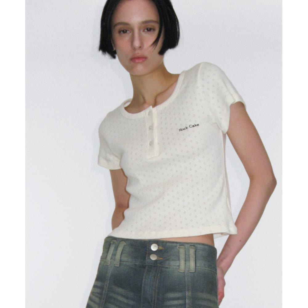 ROCKCAKE Soft Punching Button Top Cream RC25TP19300CR 4,982円