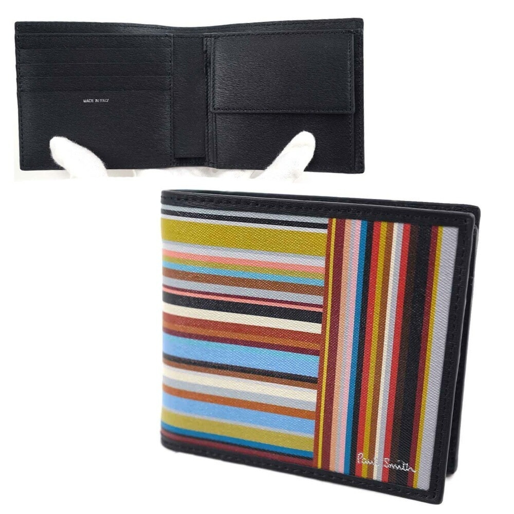 ポールスミス 財布 二つ折り財布 メンズ マルチカラー MULTI COLOURED LEATHER PAUL SMITH M1A-4833-LSIGPA-92