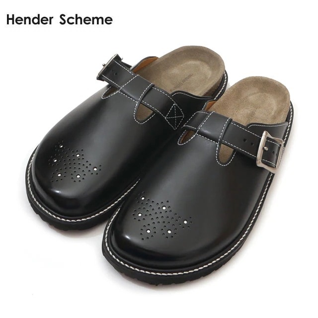 【数量限定特別価格】 エンダースキーマ Hender Scheme レザーサンダル BLACKxWHITE 294-000068-541