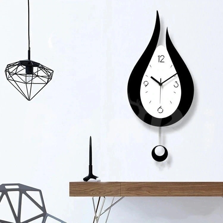 時計オシャレ北おしゃれシンプル静音アクリルフック付き時計壁掛け掛け