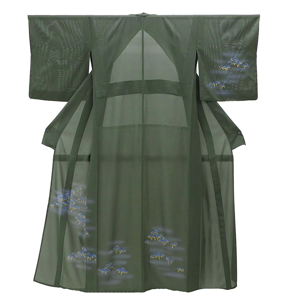 夏物 訪問着 未着用美品 正絹 夏物 松林模様 身丈153cm 裄丈62.5cm 絽訪問着 未使用 新古品 着物 wb0041 19,800円